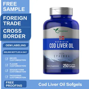 Good Quantity Cod Liver Oil Capsules Vitamin A Vitamin D Organic Cod Liver Oil Softgel Omega 3 Fatty Acids Supports