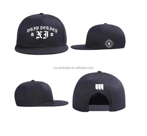 Tùy Chỉnh 6 Bảng Điều Chỉnh Màu Đen Bông 3D Thêu Phẳng Mũ Phẳng Vành Mũ Hip-Hop Mũ Snapback Mũ Snapback Mũ - Product Image 5