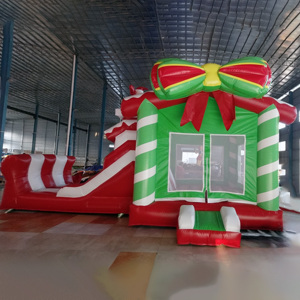 <b>Inflatable</b> Bouncer Castle Christmas <b>House</b> Commercial Customized Xmas Decoration 1 Piece Xmas <b>House</b> Commercial Wholesale I - Product Image 6