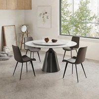 Table à manger ovale multifonctionnelle écologique, design italien, éléments robustes, plateau en ardoise moderne, meubles de maison en métal