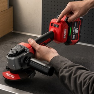 Kit de Herramienta Angular Inalámbrica SADIS de Accionamiento Directo de 21V y 125mm con 2 Baterías y Cargador, Herramienta Eléctrica de 5 Pulgadas para Metal y Madera - Product Image 4