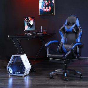 Moq 1 Gratis Verzending Goedkope Lederen Gaming Stoel Basiskantoor Pc Racespel Stoel Met Voetsteun <span class=keywords><strong>Computer</strong></span> Gaming Stoel - Product Image 2
