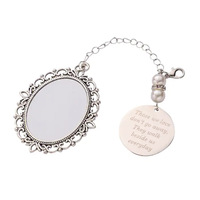 Pendentifs vierges par sublimation décoration badges ronds personnalisés cadeau de graduation imprimable Vintage bricolage ailes d'ange broche en métal