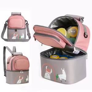 <span class=keywords><strong>Mochila</strong></span> para Extractor de Leche, Bolsa de Doble Compartimento para Almacenamiento de Leche Materna para Lactancia, Guardería, Bolsa Térmica para Almuerzo con Correa - Product Image 2