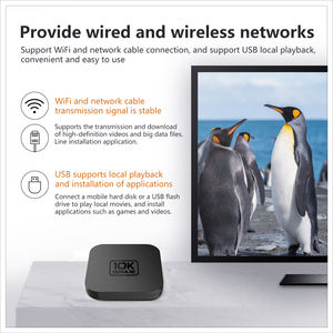 Topleo Venta al por Mayor 10K Smart Android TV Box ATV Certificado Quad Core WiFi Android 14 Tv Box - Product Image 6