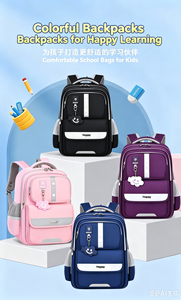 Large Capacity Student <b>Backpack</b> Waterproof Polyester <b>School</b> Bag Softback Bookbag for Grades 1-6 - Product Image 1