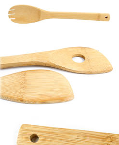 2025 Vente Chaude Durable Ensemble d'Ustensiles de Cuisine 7 Pièces Écologique en Bois Gadgets de Cuisine Ensemble d'Ustensiles de Cuisson en Bambou avec Support - Product Image 5