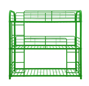 Modern Color Triple Metal <b>Frame</b> Bunk <b>Bed</b> for Bedroom School Hospital Dormitory Hotel Available Furniture Single <b>Queen</b> King <b>Sizes</b> - Product Image 6