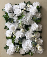 Panneaux muraux de fleurs en soie Toile de fond murale ivoire pour décoration d'événements de mariage