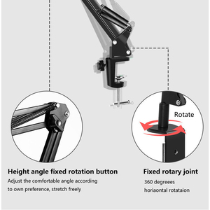 Kính Lúp <span class=keywords><strong>10X</strong></span> Có Đèn Và Chân Đế Đèn Phóng Đại 8 Diopter 3 Chế Độ Màu 10 Mức Độ Sáng Điều Chỉnh Rảnh Tay - Product Image 5