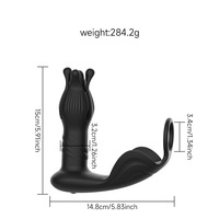 Ferngesteuerte Stoßfunktion Erwachsenenprodukte Anale Spielzeuge Butt Plug mit Ring Vibrierender Prostata-Massager Masturbatoren Sexspielzeug für Männer
