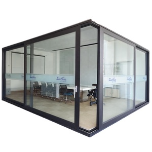 Color ajuste Oficina usado ascensor deslizador partición pared aislamiento insonorizado resistencia al impacto puerta corredera de aluminio - Product Image 1