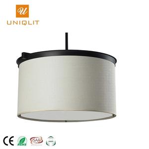 Europa del Sur 3 Luz de Metal pantalla de tela de hierro negro colgante accesorios de luz - Product Image 3