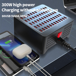 <span class=keywords><strong>Chargeur</strong></span> Rapide Intelligent, Station de Recharge Multi-Ports à Reconnaissance, <span class=keywords><strong>Adaptateur</strong></span> Secteur 300W pour 60 Ports <span class=keywords><strong>USB</strong></span> - Product Image 2