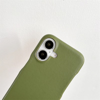 Étui de téléphone portable en cuir uni simple pour iPhone 16 15 Pro Max 14 Niche 13 Couple
