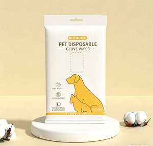 Lingettes pour animaux de compagnie spécialement conçues pour chats et chiens, lingettes pour essuyer les larmes, nettoyer les zones du corps, sans rinçage, désodorisantes, hygiéniques - Product Image 1