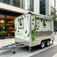 Remorque mobile de service de cuisine et de bière en tôle galvanisée certifiée DOT, à barre de remorquage, facile à utiliser