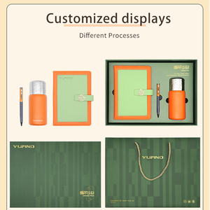 Tùy chỉnh thân thiện với môi A5 máy tính xách tay Bộ quà tặng với PU nhiệt Mug hộp và bìa cứng chai nước văn phòng phẩm Set - Product Image 2