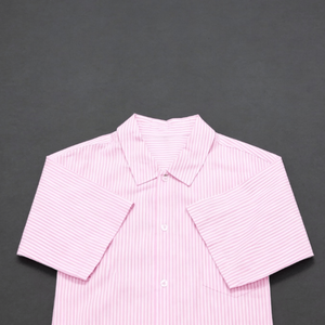 Camisa de Manga Corta a Rayas con Logotipo Personalizado para Hombre, Camisa Casual Personalizada, Top de Moda Urbana Personalizado para Hombre - Product Image 4