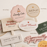 Cartes décoratives pour gâteaux de boulangerie, étiquettes de gâteau de formes variées pour anniversaire, remerciement et décoration de desserts