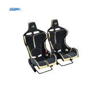 Asiento de Carreras de Fibra de Carbono Seca Color Amarillo Claro para McLaren 720S 540C 650S Senna con Tela Alcántara