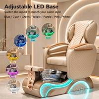 Fauteuil de pédicure de luxe Grandriver avec brumisateur électrique, chaise de pédicure Thera Mist pour salon de manucure, fauteuil de massage pour pédicure et spa des pieds