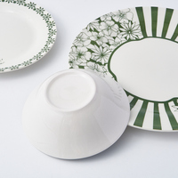 Ensembles de vaisselle en porcelaine nouvellement conçus avec des motifs de dessin animé Anime résistants à la chaleur et au lave-vaisselle 6 pièces pour un usage quotidien