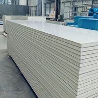Panneau "sandwich" en acier de couleur de mousse de polyuréthane de tôle structurelle extérieure de toit pour des applications de chambre froide d'isolation de conduit d'air