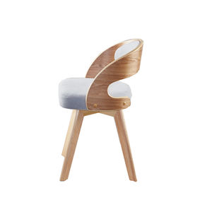 Chaise rotative moderne à usage hôtelier pour salle à manger, pieds en bois et caoutchouc, siège en tissu, nouvelle collection <span class=keywords><strong>2020</strong></span> - Product Image 3