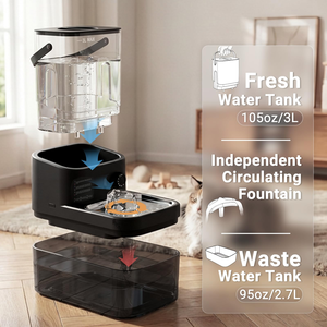 Sewage Separation Smart Chargeable Plastic Pet <b>Water</b> Fountain Filterless Cat Drinking <b>Dispenser</b> Self-Filling Eco-Friendly - Product Image 2