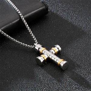Suaoken — collier avec pendentif en acier inoxydable pour hommes, bijou fin, 3 couleurs - Product Image 2