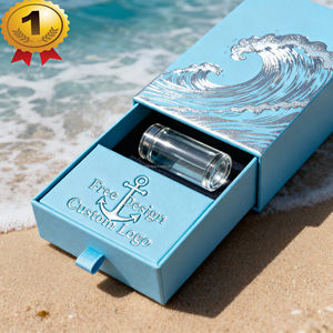 Caja de Regalo de Perfume con Impresión Personalizada, Empaque de Lujo, Materiales Reciclados Ecológicos, Caja de Papel para Cosméticos, Marca de Cosméticos, Venta al por Mayor, Dorado - Product Image 1