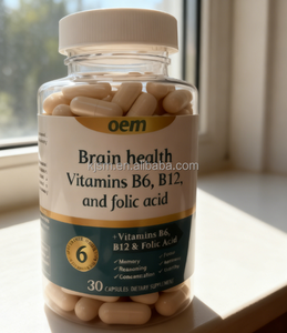 Kapsul kesehatan otak vitamin B6, B12, asam folat, bermanfaat untuk kemampuan kognitif memori, fokus, dan labirin. - Product Image 3