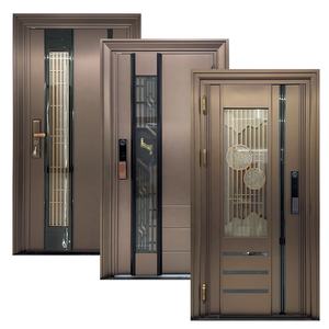 Puerta de Seguridad de Acero Inoxidable de Última Generación para Entrada Exterior, Moderna, para Villa o Apartamento, Impermeable, con Ventilación y Pantalla - Product Image 1