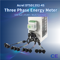 Medidor de Energía Trifásico Acrel DTSD1352-4S, Medidor de Potencia para Riel DIN, RS485 Modbus para Sistema de Monitoreo de Energía