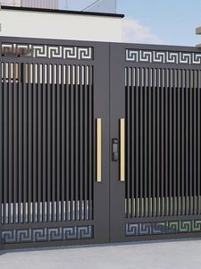 וילה גינה נדנדה סגסוגת אלומיניום חצר חכמה דלת דלת כניסה מודרנית אישית - Product Image 6