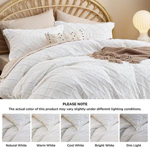 Housse de couette Ensemble de housse de couette King Bedding Set for All Seasons 3 Pieces Embroidery Shabby Chic Spring Bedding Covers - Product Image 6