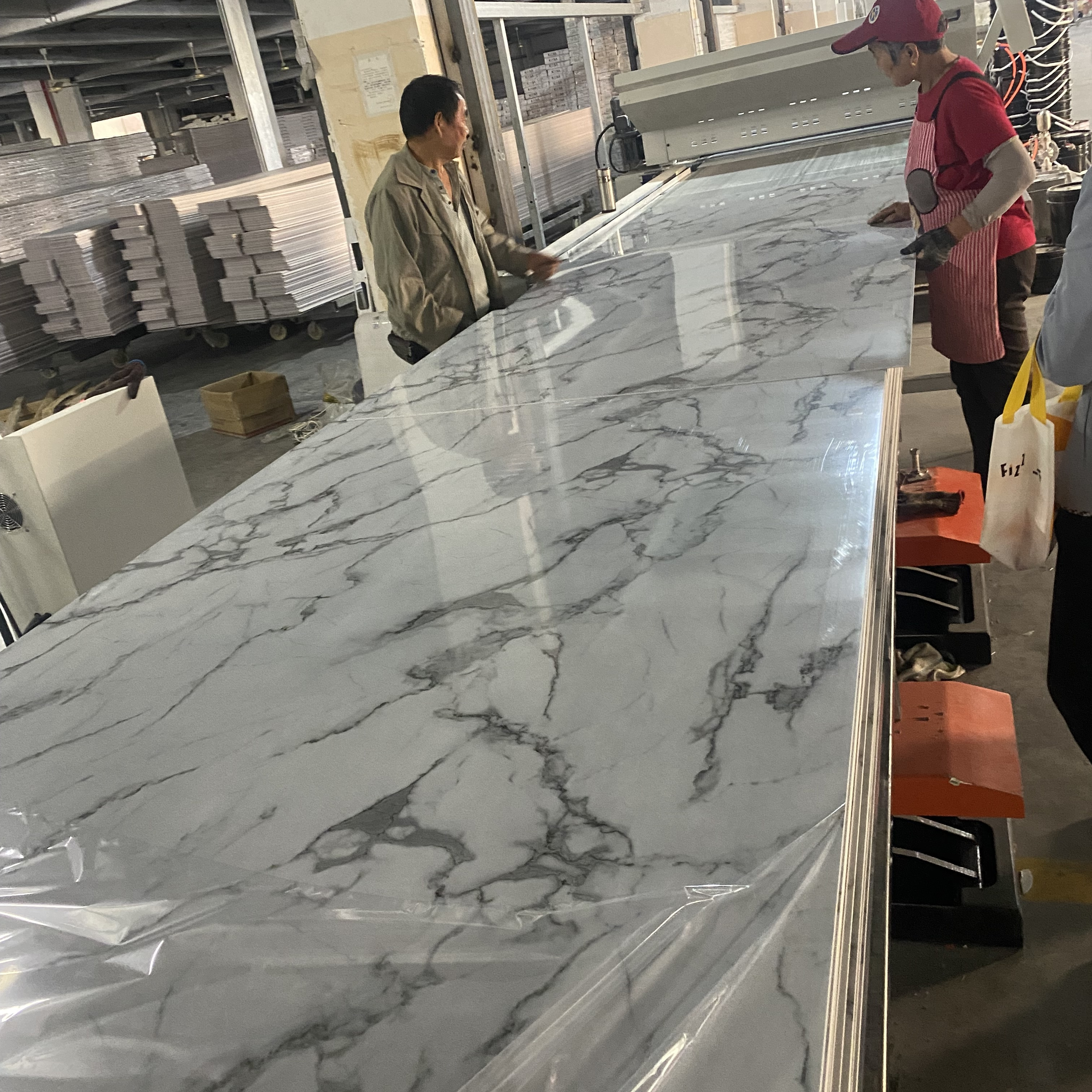 New Design Wholesale Soundproof Waterproof Uv Marble Pvc Wall Panels 3D Printed PVC Marble Sheet for TV Wall Panels