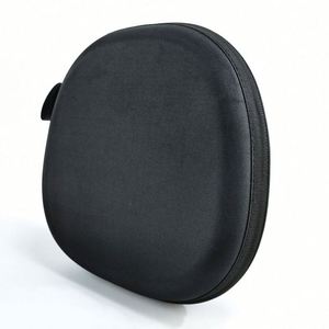 Étui de voyage personnalisé noir pour écouteurs, coque rigide avec plateau en EVA et fermeture éclair, certifié BSCI, en nylon et cuir, pour le rangement - Product Image 4