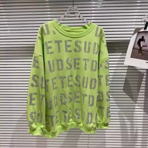 <span class=keywords><strong>Felpe</strong></span> con logo a lettera con strass pieni di nuova <span class=keywords><strong>moda</strong></span> <span class=keywords><strong>felpe</strong></span> con cappuccio lucide <span class=keywords><strong>per</strong></span> unisex street wear bling diamond logo girl felpa - Product Image 3