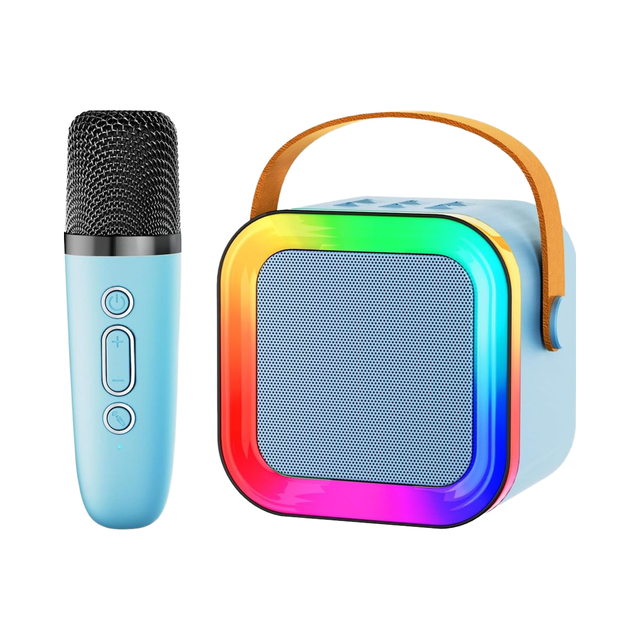 Mini Karaoke Machine Speaker for Kids Adults Portable for 5.3 IPX4 Waterproof RGB LED Lighting Christmas Birthday Gift