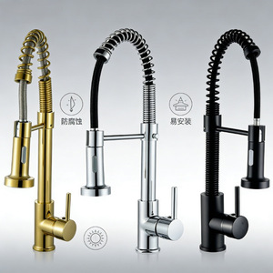Robinet de <span class=keywords><strong>cuisine</strong></span> commercial noir mat Wayon avec douchette à ressort, <span class=keywords><strong>mitigeur</strong></span> intelligent à arc haute pour évier de <span class=keywords><strong>cuisine</strong></span> - Product Image 6
