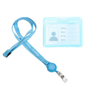 Kustom nilon poliester personalisasi Lanyard ditarik Lanyard dengan tempat kartu Id pemegang Lanyard kumparan lencana - Product Image 2