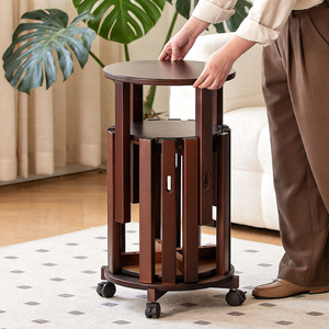 Stools for home use, living room, stackable, sturdy and durable, kitchen round stools, stackable stools, low stools, movable. - Product Image 2