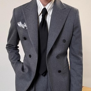 <span class=keywords><strong>Blazer</strong></span> da <span class=keywords><strong>Uomo</strong></span> Casual Monopetto o <span class=keywords><strong>Doppiopetto</strong></span> Personalizzabile con Risvolto a Punta, in Tessuto Pesante, Stile Italiano, per Commercio all'Ingrosso - Product Image 2