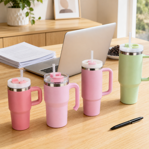 Vaso Térmico Ecológico Personalizable con Logotipo, 30oz/40oz, Acero Inoxidable, Doble Pared, Aislamiento al Vacío, con Asa, Libre de BPA, Antiderrames - Product Image 1