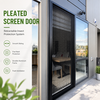 Moustiquaire plissée rétractable DIY pour porte, écran anti-insectes et moustiques pour maison, patio, balcon, entrée