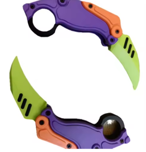 متعة في الهواء الطلق سكين صغيرة قابلة للطي مع 3D مطبوعة الجاذبية مخلب EDC الجزر fidgot للأولاد - Product Image 6