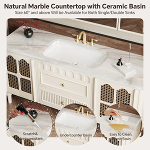 Meuble-lavabo de salle de bain avec lavabo simple ou <span class=keywords><strong>double</strong></span>, meuble-lavabo en bois massif sculpté exquis avec miroir intelligent, armoire de salle de bain - Product Image 4