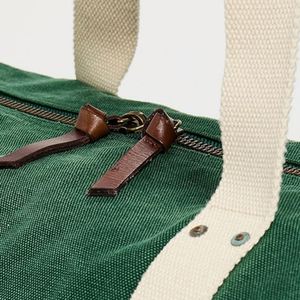 Unisex Custom DIY Foldable Sports Handle Large Canvas Cotton Weekender Duffle Bag with Adjustable <b>Strap</b> Travel Storage Bag - Product Image 3